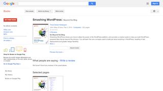 
                            13. Smashing WordPress: Beyond the Blog - Keputusan Buku Google