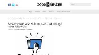 
                            7. Smashwords Was NOT Hacked…But Change Your Password