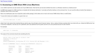 
                            7. SMB HOWTO: Accessing an SMB Share With Linux Machines