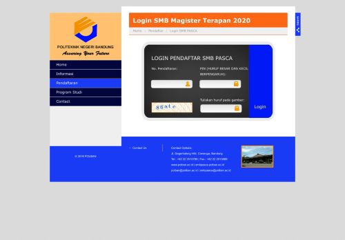 
                            11. SMB PASCA | Politeknik Negeri Bandung | Login