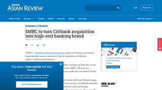 
                            11. SMBC to turn Citibank acquisition into high-end banking brand ...