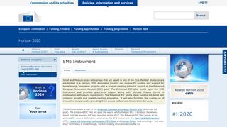 
                            1. SME Instrument | Horizon 2020 - European Commission