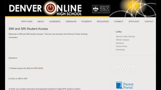 
                            10. SMI and SRI Student Access | Denver Online High School