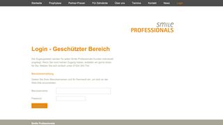 
                            7. Smile Professionals || Login
