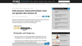 
                            8. Smile.Amazon: Verbraucherschützer raten von Spenden über ...