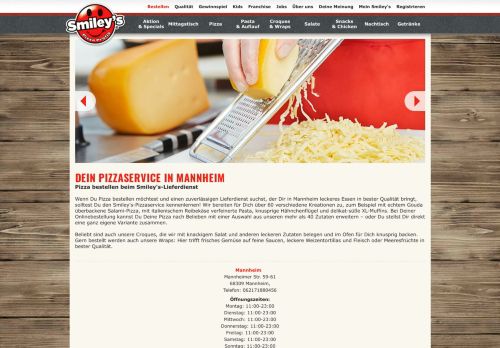 
                            12. Smileys - Die Pizza Profis - Pizzaservice Mannheim ...
