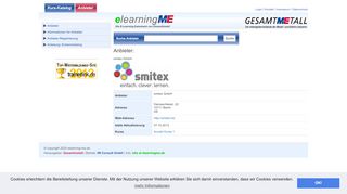 
                            4. smitex GmbH - eLearningME: E-Learning-Datenbank von Gesamtmetall