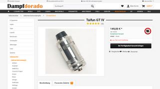 
                            9. SmokerStore Taifun GT IV Verdampfer | Dampfdorado