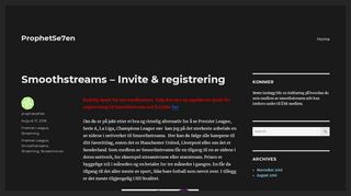 
                            4. Smoothstreams – Invite & registrering – ProphetSe7en