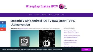 
                            3. ツ SmoothTV APP 2019 ▷ Android IOS TV BOX Smart TV PC GRATIS