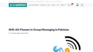 
                            6. SMS-All: Pioneer in Group Messaging in Pakistan - ...