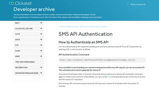
                            9. SMS API Authentication | Clickatell.com
