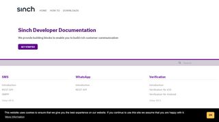 
                            8. SMS API Documentation | Sinch