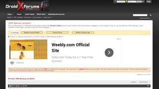 
                            10. SMS Backup problem - Droid X Forum