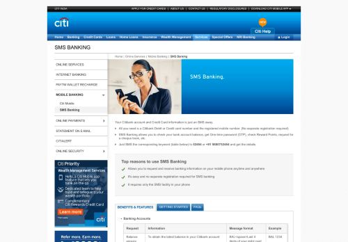 
                            5. SMS Banking - send an SMS and get your credit card or banking ...