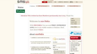 
                            7. SMS Dakia - Home (Send FREE SMS to any mobile number in ...