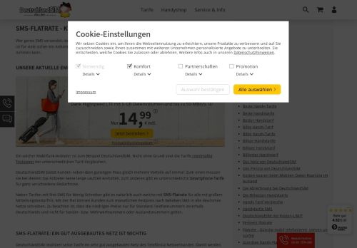 
                            11. SMS Flatrate - Kurznachrichten zum Schnäppchenpreis