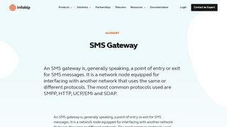 
                            3. SMS gateway - Infobip