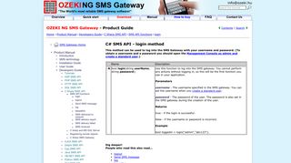 
                            13. SMS Gateway - SMS API functions, login