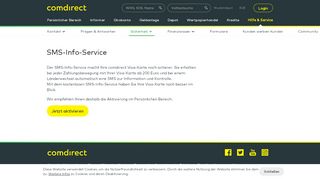 
                            11. SMS-Info-Service - Sicherheit - Hilfe & Service | comdirect.de