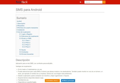 
                            9. SMS para Android - SMS Telefacil. - Telefácil.