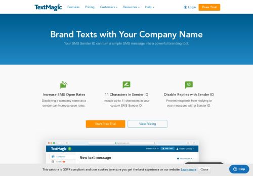 
                            1. SMS Sender ID: Send Texts From Your Company Name - TextMagic