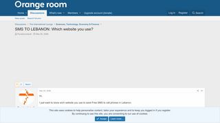 
                            7. SMS TO LEBANON: Which website you use? - Oroom