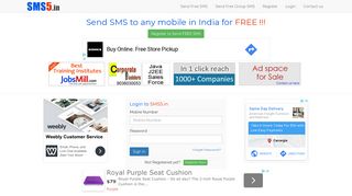 
                            3. SMS5.in: Send Free SMS in India