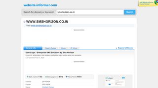 
                            10. smshorizon.co.in at WI. User Login - Enterprise SMS Solutions by ...