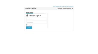 
                            2. SMSMYNTRA - Login