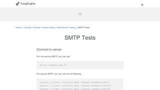 
                            7. SMTP auth, mail-sending & open-relay tests using openssl - EasyEngine