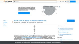 
                            7. SMTP ERROR: Failed to connect to server: (0) - Stack Overflow em ...