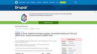 
                            6. SMTP -> Error: Failed to connect to server: Connection timed out (110 ...