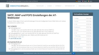 
                            11. SMTP, IMAP und POP3 Einstellungen der AT-Webhoster