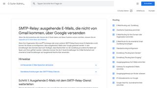 
                            7. SMTP-Relay: ausgehende E-Mails, die nicht von ... - Google Support