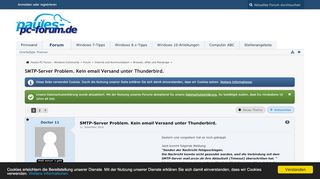 
                            8. SMTP-Server Problem. Kein email Versand unter Thunderbird ...
