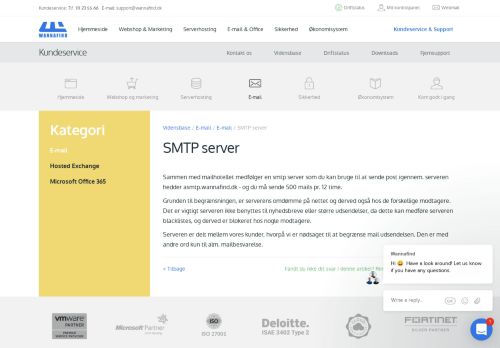 
                            9. SMTP server - Vidensbase - Wannafind.dk