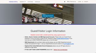 
                            11. SMU - Guest/Visitor Login Information - SMU - Parking Portal