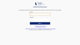 
                            6. SMU Integrated Student Info System Sign-in