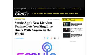 
                            11. Smule App's New LiveJam Feature Lets Users Sing Live Duets – Variety
