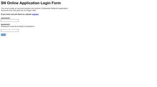 
                            13. SN Online Application Login Form