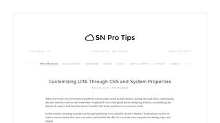 
                            12. SN Pro Tips — Customizing UI16 Through CSS and System Properties