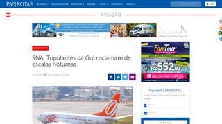 
                            12. SNA: Tripulantes da Gol reclamam de escalas noturnas | Aeroportos ...