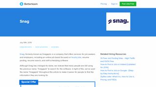 
                            6. Snag - What it is, How it Works, Cost, Promos, and FAQs - Betterteam