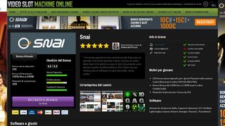 
                            11. Snai Casino online AAMS | Video Slot Machine Online