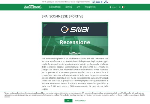 
                            12. Snai scommesse sportive online - Sito snai.it Italia - Livetipsportal.com