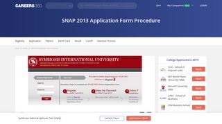 
                            5. SNAP 2013 Application Form Procedure - Bschool - Careers360