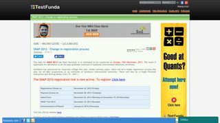 
                            7. SNAP 2013 - Change in registration process - TestFunda.com