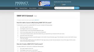 
                            3. SNAP 2013 General « Product Support | EMC Publishing, LLC