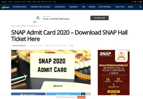
                            5. SNAP Admit Card 2018 (Available) – Download Here SNAP Hall ...